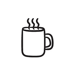 Image showing Mug of hot drink sketch icon.