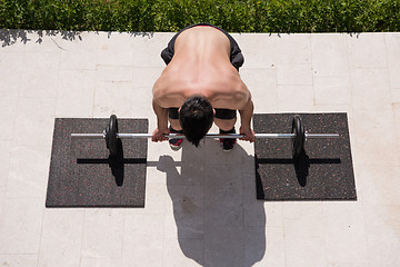 Image showing man doing morning exercises