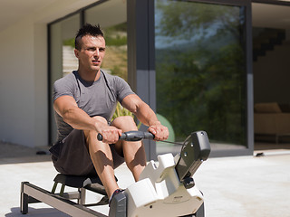 Image showing man doing morning exercises