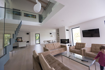 Image showing little girl in a luxurious living room