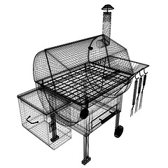 Image showing BBQ grill. 3d illustration