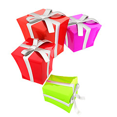 Image showing Gift boxes. 3d illustration