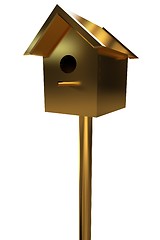 Image showing Golden nesting box. 3d illustration