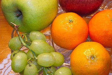 Image showing grapes and clementines