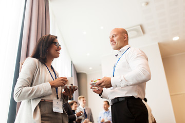 Image showing happy business team at international conference