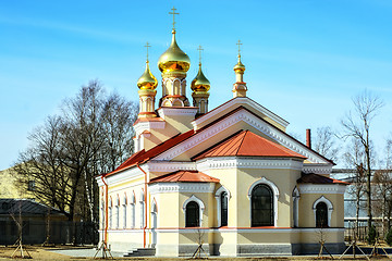 Image showing Church with gilded domes.