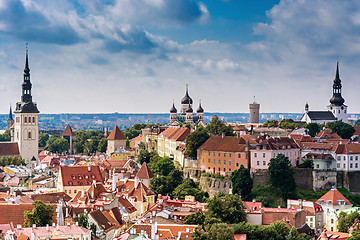 Image showing Churches of old Tallinn.