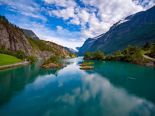 Image showing Beautiful Nature Norway aerial photography.