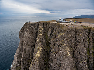 Image showing North Cape (Nordkapp) aerial photography,