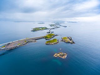 Image showing Atlantic Ocean Road aerial photography.