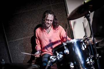 Image showing Playing drums