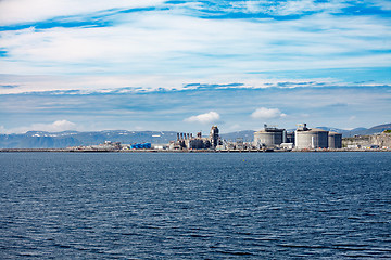 Image showing Hammerfest Island Muolkkut Northern Norway, gas processing plant