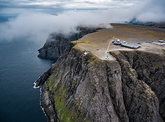 Image showing North Cape (Nordkapp) aerial photography,