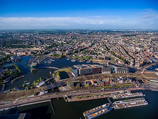 Image showing City aerial view over Amsterdam