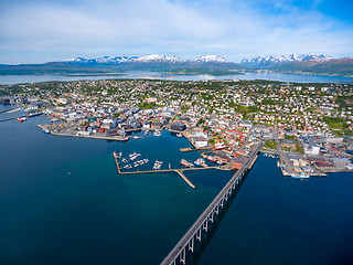 Image showing Bridge of city Tromso, Norway