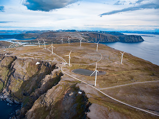 Image showing Windmills for electric power production