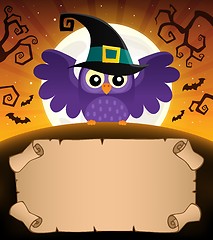 Image showing Small parchment and Halloween owl 1