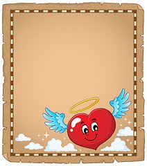 Image showing Valentine heart topic parchment 3