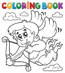 Image showing Coloring book Cupid topic 6