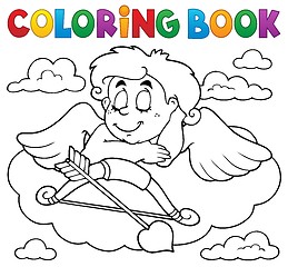 Image showing Coloring book Cupid topic 7