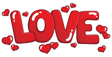 Image showing Word love theme image 1