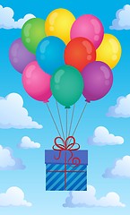 Image showing Balloons with gift theme image 2