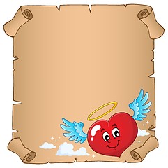 Image showing Valentine heart topic parchment 5