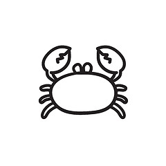Image showing Crab sketch icon.