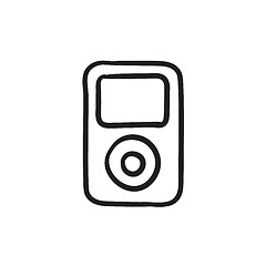 Image showing MP3 player sketch icon.