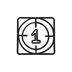 Image showing Countdown sketch icon.