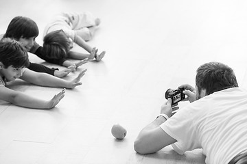 Image showing Photoshooting with kids models