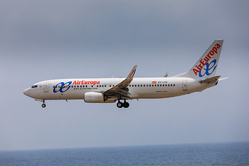 Image showing ARECIFE, SPAIN - APRIL, 16 2017: Boeing 737-800 of  with the reg