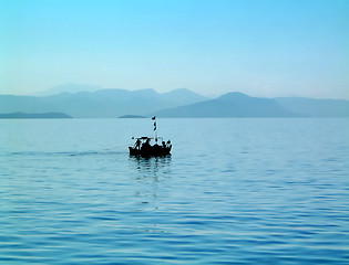 Image showing Early morning fishing boat