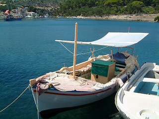 Image showing Fishing boats in Gaios