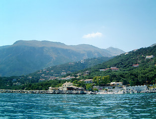 Image showing Nissaki from the sea