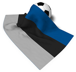 Image showing soccer ball and flag of estonia - 3d rendering