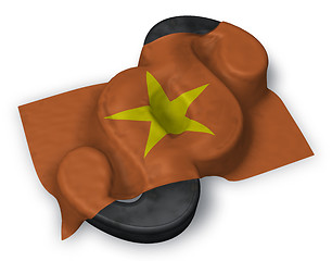 Image showing flag of vietnam and paragraph symbol - 3d illustration