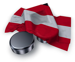Image showing music note and austrian flag - 3d rendering