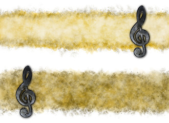 Image showing clef on grunge background - 3d rendering