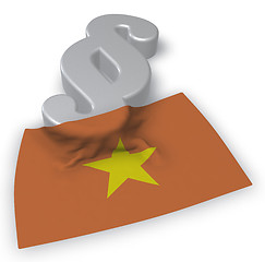 Image showing flag of vietnam and paragraph symbol - 3d illustration