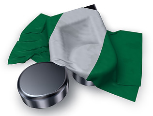 Image showing music note and flag of nigeria - 3d rendering