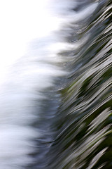 Image showing Rushing water over weir