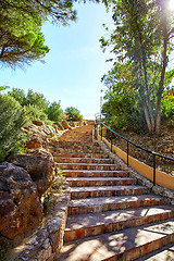 Image showing Stairway in beautiful park of Algarve