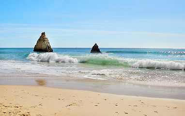 Image showing Portimao beach in Algarve, Portugal