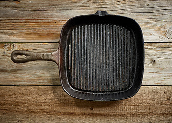 Image showing empty black cast iron pan