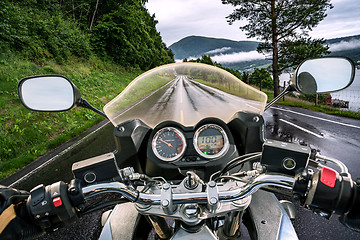 Image showing Biker First-person view