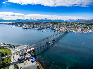 Image showing Bridge of city Tromso, Norway