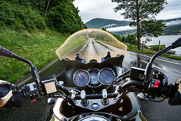 Image showing Biker First-person view