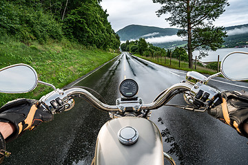 Image showing Biker First-person view