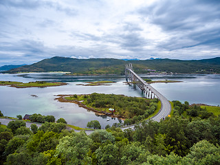 Image showing Tjeldsundbrua bridge in Norway